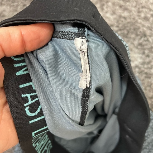 Nike dri-fit black slate blue stretch capri running pants women’s size M - Picture 5 of 12